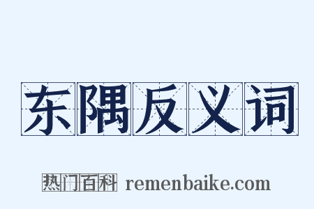 东隅反义词是什么意思的图片